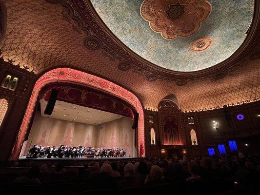 Knoxville Symphony Orchestra as seen from my amazing seat.