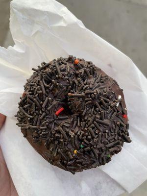 Chocolate Sprinkled Donut (TikTok: @justandyvu)