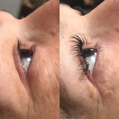 Lash extension before/after