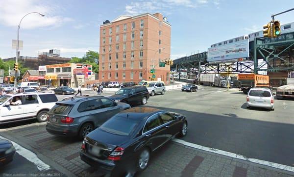 They need to build aerial walkways...too many students who can't read crossing signs!  Photo via Google Maps