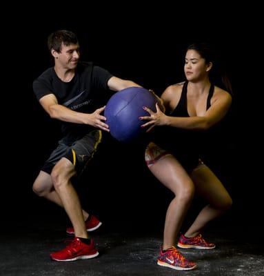 Grow Stronger Together. Couples that workout together stay together. These two really kick but when they workout.