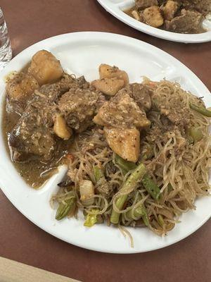 Pork Adobo and Pancit