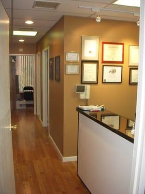 Reception Desk and Hallway