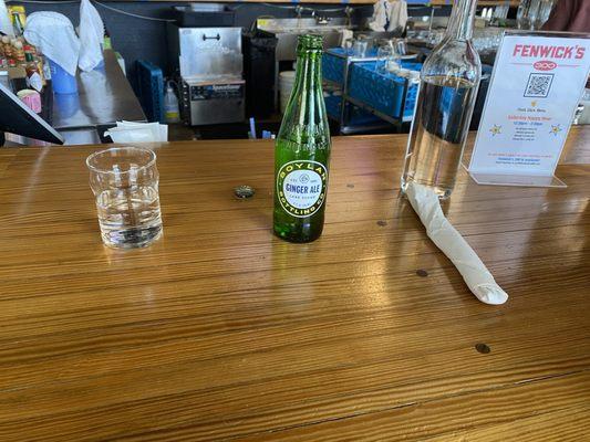 The bowling lane bar.