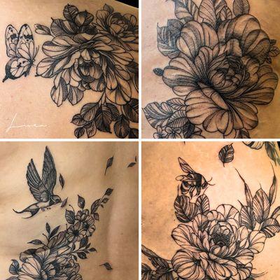 Floral tattoo by Paulina