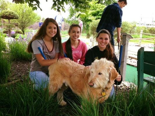 Mini golf fun with Wrigly.