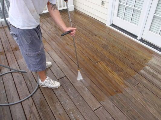 Power Washing Deck