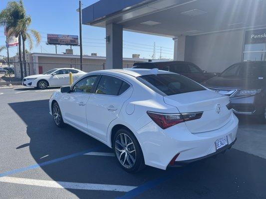 Rear left view of 2021 Acura ILX at the Kearny Mesa Acura dealership.