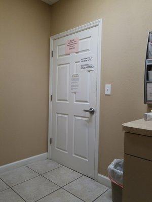 Wait is ALWAYS over 1 hour and 20 minutes. This is with an appointment. You'll be staring at this room door what seems like FOREVER!