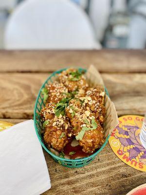 Korean twice fried chicken wings with gochujang - decent but nothing to write home about