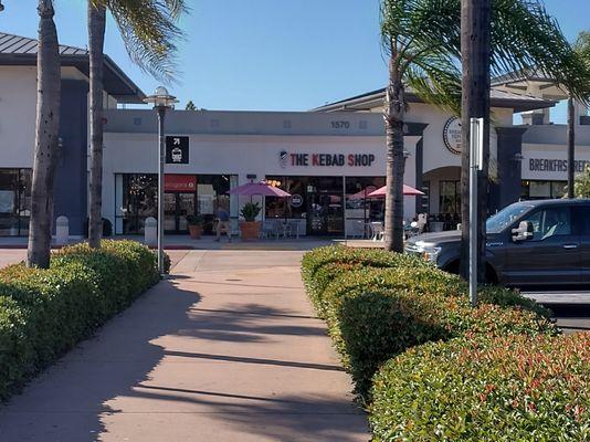 With some of the best food and the kabobs some of the best at the Mission Valley Transit Center. And the shade of the palm trees outside.