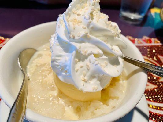 Sticky Rice With Ice Cream