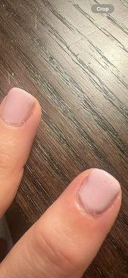 Bumps and holes in my nails- layers of caked on polish and how are these cuticles finished?