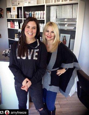 ABC7 Amy Freeze the amazing weather specialist visits fringe every month to get her hair done with Kim!!