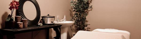 Massage rooms are roomy with comfortable, heated tables and adjustable headrest.