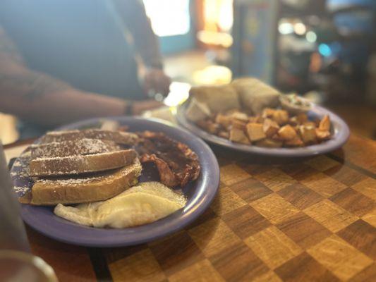 Eric's burrito and the Frenchtoast