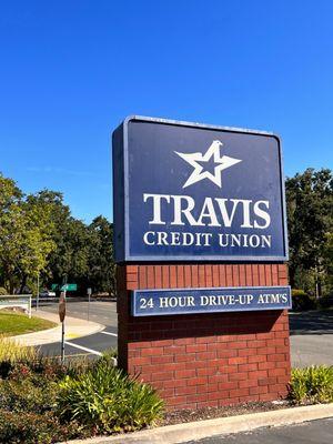 Travis Credit Union signage for anyone who needs to find the location.