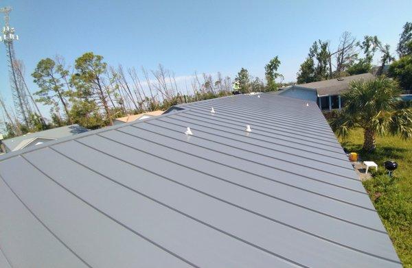 Dark Gray Standing Seam metal roof