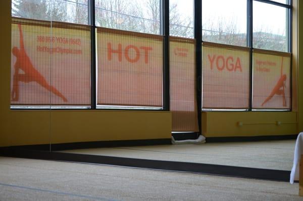 The Yoga room. Lots of daylight, high ceilings and PEM Yoga Flooring:  Anti-microbial, anti-slip, non-toxic, non-absorbent!