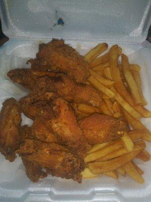 Wings and fries