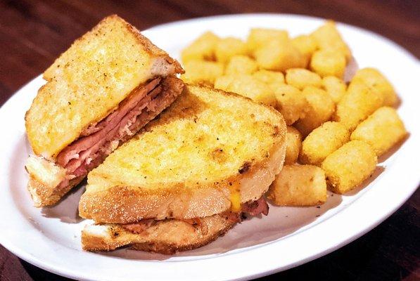 Ham & Cheese - ham, cheddar cheese, choice of bread w/ side