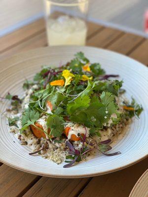 Oatmeal bowl with sweet potatoes etc...