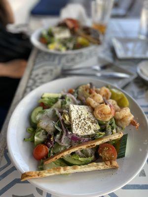 Greek Salad with shrimp