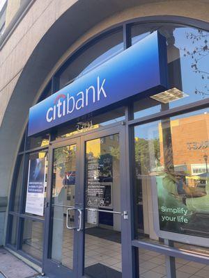 Front of Citibank on East 12th