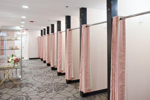 Our Bridesmaids Suite is complete with fitting rooms for each of your 'maids.