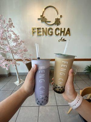 Taro Milk Tea, Boba Milk Tea.