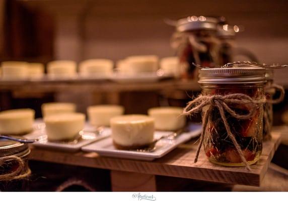 Rustic "Create Your Own Cheesecake" Dessert Bar