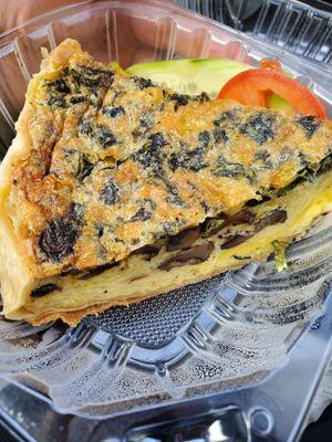 spinach mushroom quiche