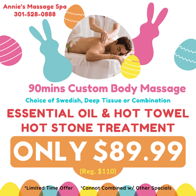 90mins Custom Body Massage ONLY $89.99