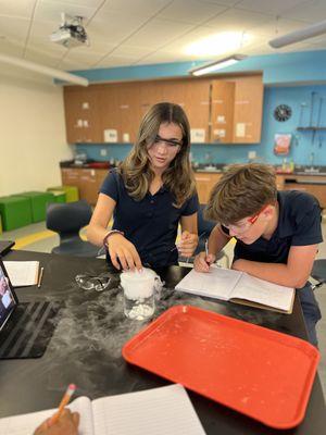 Science class embodies two of our favorite Core Values: Be Curious, Take Risks!