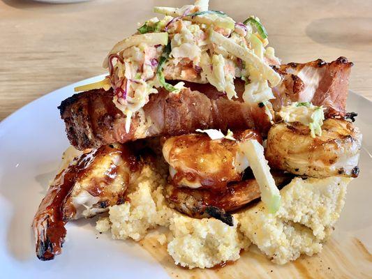 Grilled Shrimp and Pork Belly