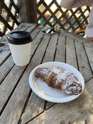 Mocha and marzipan croissant