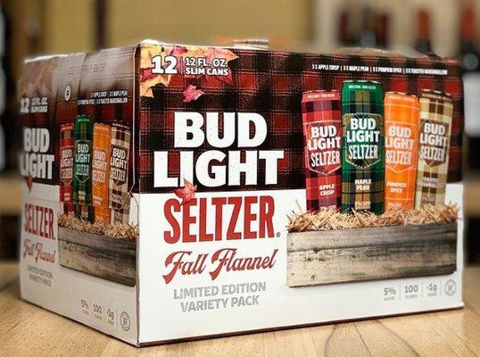 Bud Light Fall Flannel Hard Seltzer Limited Edition Variety 12 Pack