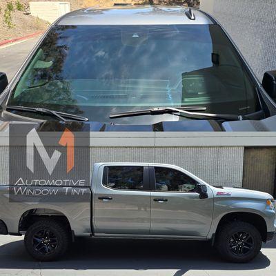 2024 Chevy Silverado 20% fronts. 50% on the whole windshield and 5% sunstrip.