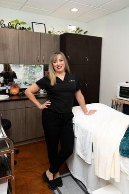 Anita at home in her spa