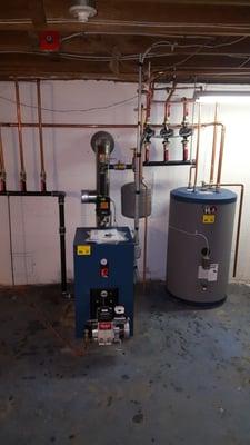 Utica gas boiler with indirect.