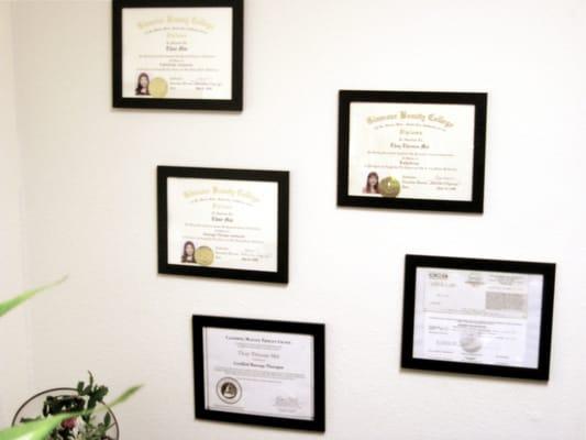 Diplomas & Certificates