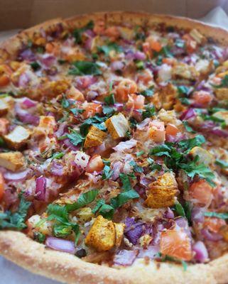 Vegan Butter Chicken Pizza