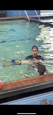 Ms.Mary Lou was an incredible instructor she showed my son how to float more independently