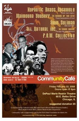 Community Cafe poster, February 2008