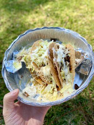 Carne asada crispy taco