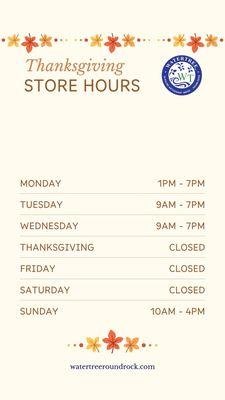 Holiday hours! Appreciate their text updates on holiday hours and any water service disruptions.