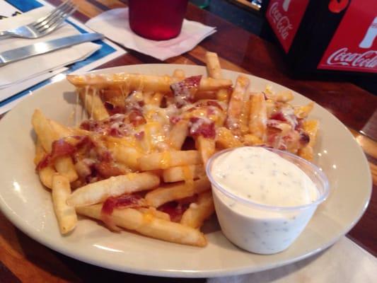 Pretty amazing cheese and bacon fries.