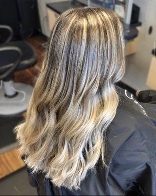 Balayage, cut and style