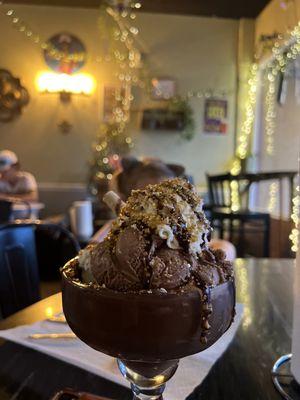 Ferrero rocher sundae