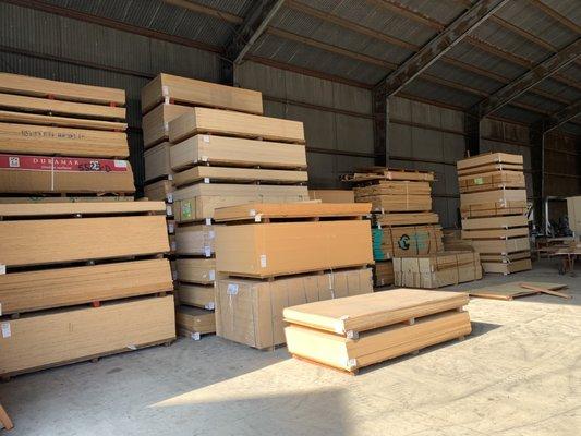 Various sizes and species of plywood available.  Baltic Birch, ACX, Maple, Walnut, White Oak, MDF